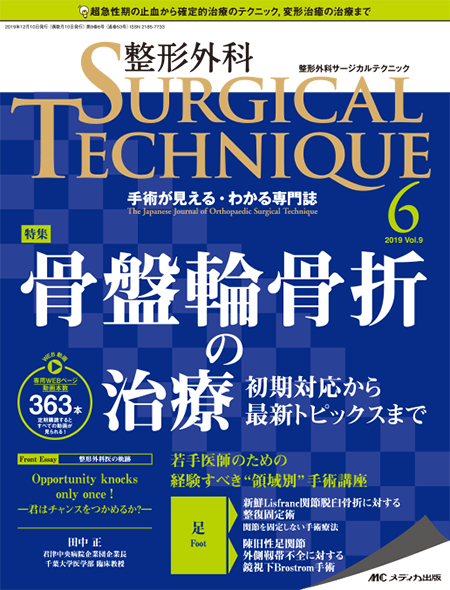 整形外科 SURGICAL TECHNIQUE 2019年6号　特集：骨盤輪骨折の治療 初期対応から最新トピックスまで