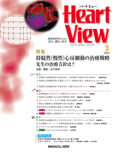 Heart View 2021年3月号 Vol.25 No.3 持続性（慢性）心房細動の治療戦略　先生の治療方針は？