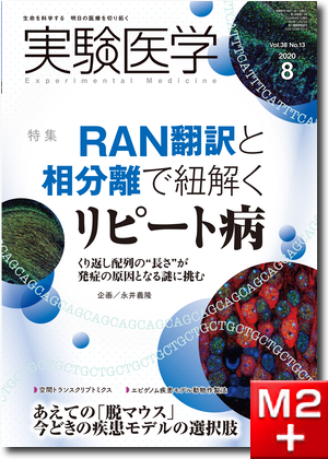 実験医学2020年8月号 Vol.38 No.13 RAN翻訳と相分離で紐解く　リピート病