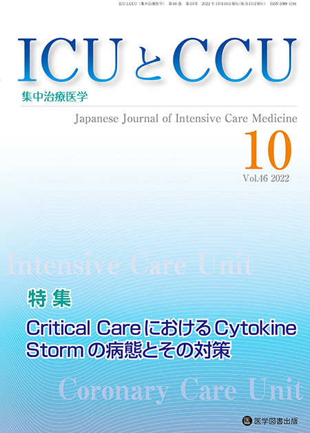 ICUとCCU　2022年10月号（Vol.46 No.10）【特集】Critical CareにおけるCytokine Stormの病態とその対策