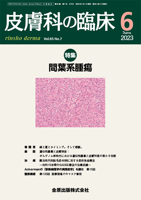 皮膚科の臨床 2023年6月号 65巻7号 特集 間葉系腫瘍 【電子版】